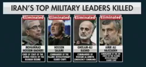 Ataque de Israel contra Irán deja altos mandos militares muertos