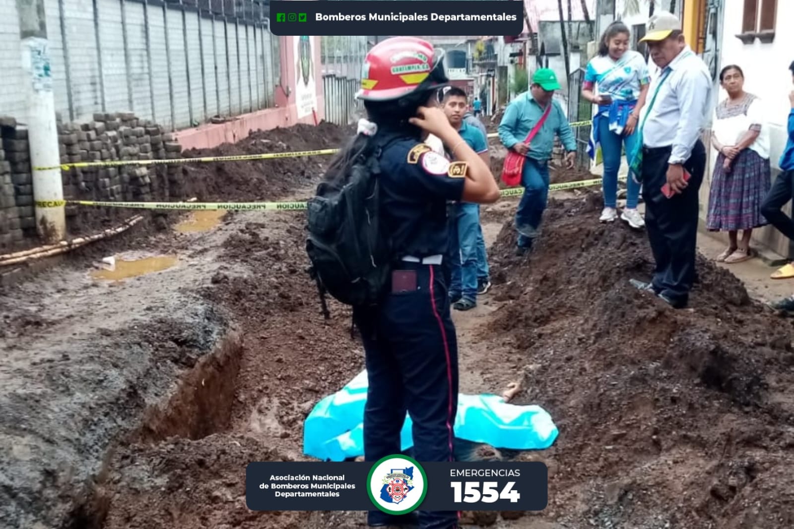 Hombre fallece tras caer en una zanja en Senahú, Alta Verapaz