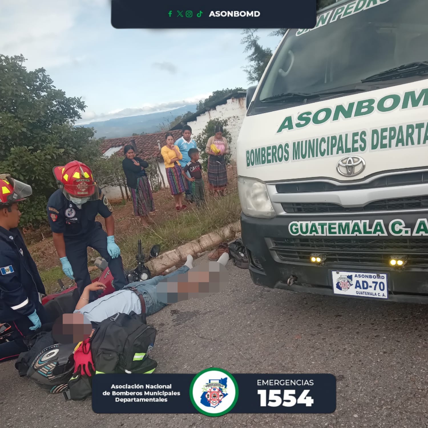 Motorista herido tras accidente en la ruta San Pedro Jocopilas–Sacapulas, Quiché