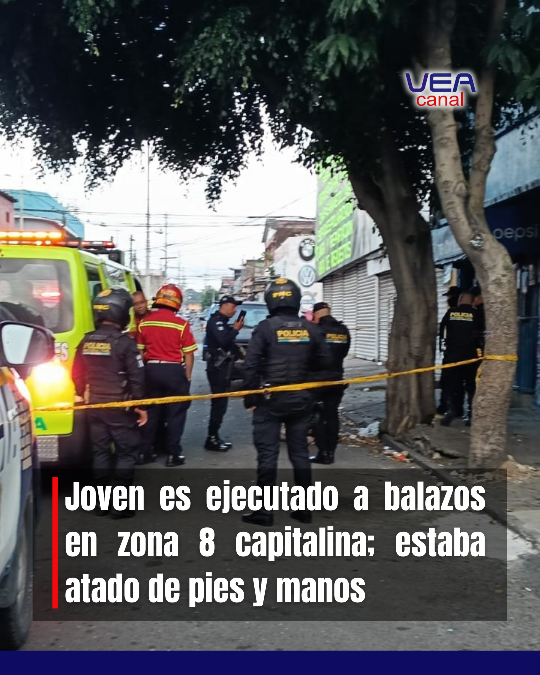 Joven es ejecutado a balazos en zona 8 capitalina; estaba atado de pies y manos