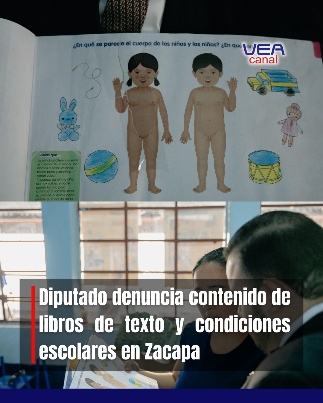 Diputado denuncia contenido de libros de texto y condiciones escolares en Zacapa
