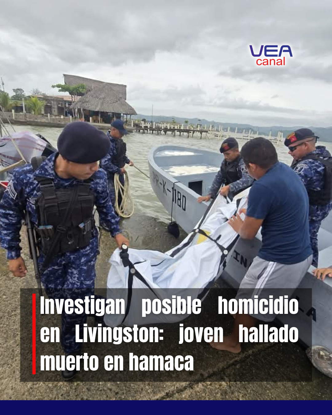 Investigan posible homicidio en Livingston: joven hallado muerto en hamaca