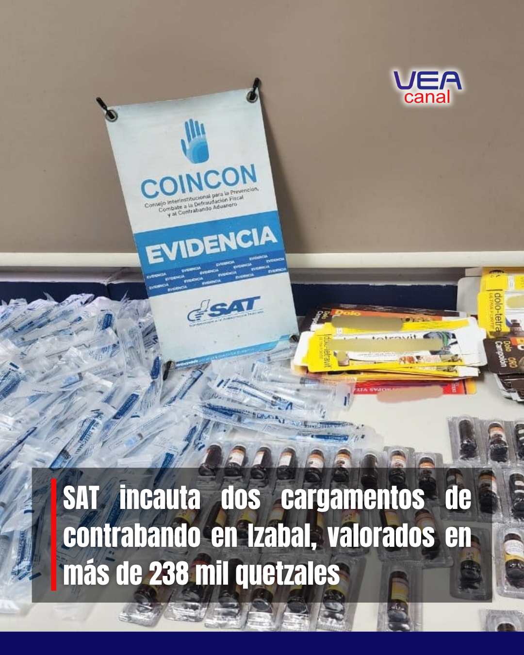 SAT incauta dos cargamentos de contrabando en Izabal, valorados en más de 238 mil quetzales
