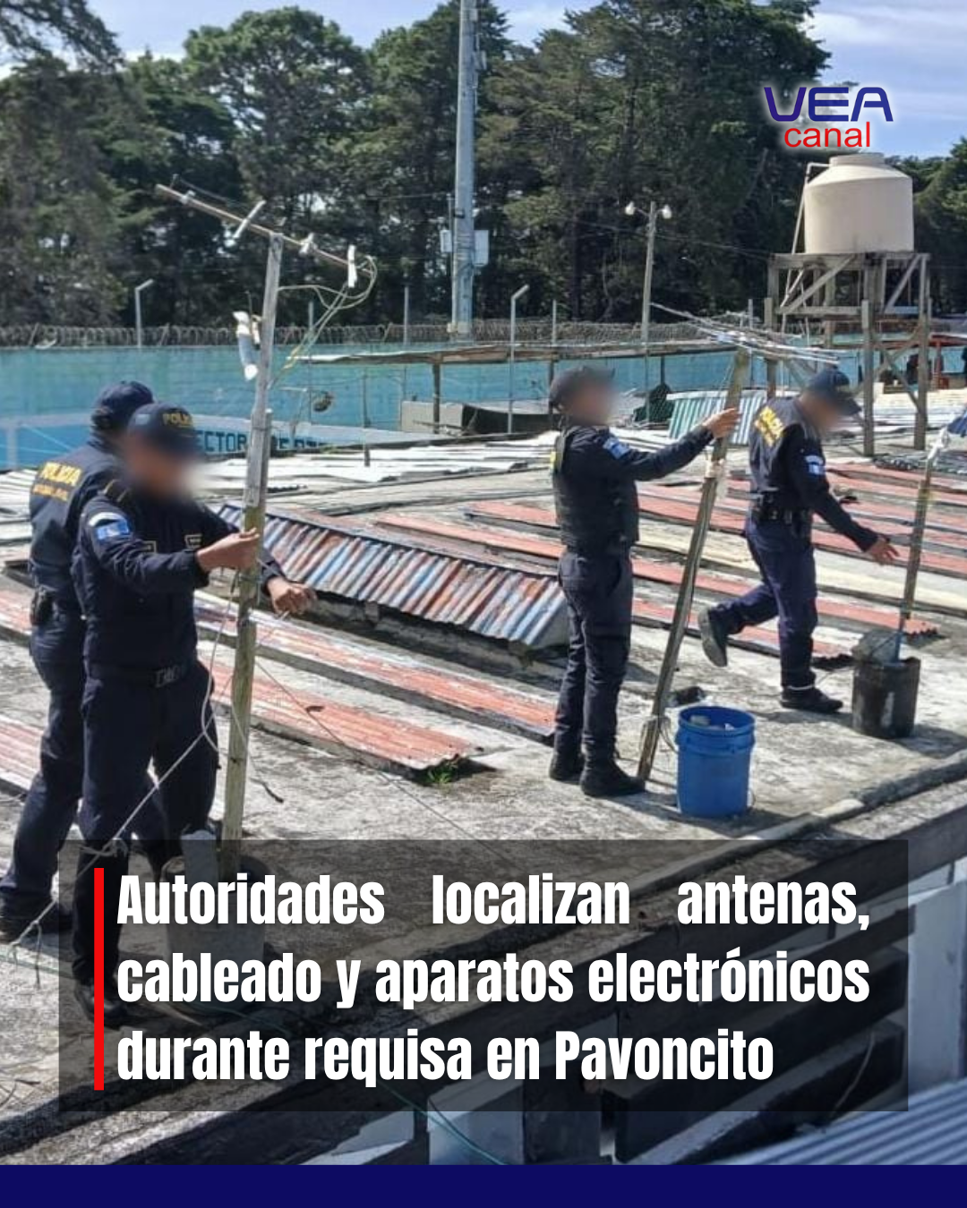Autoridades localizan antenas, cableado y aparatos electrónicos durante requisa en Pavoncito
